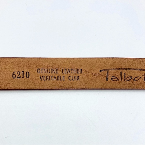 Talbots Croc-Embossed Brown Belt with Silver Buckle - Picture 6 of 10